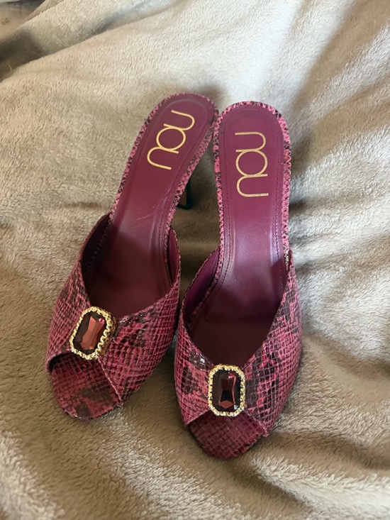 Shoes - NOU Snakeskin Gem Mules *archival piece*